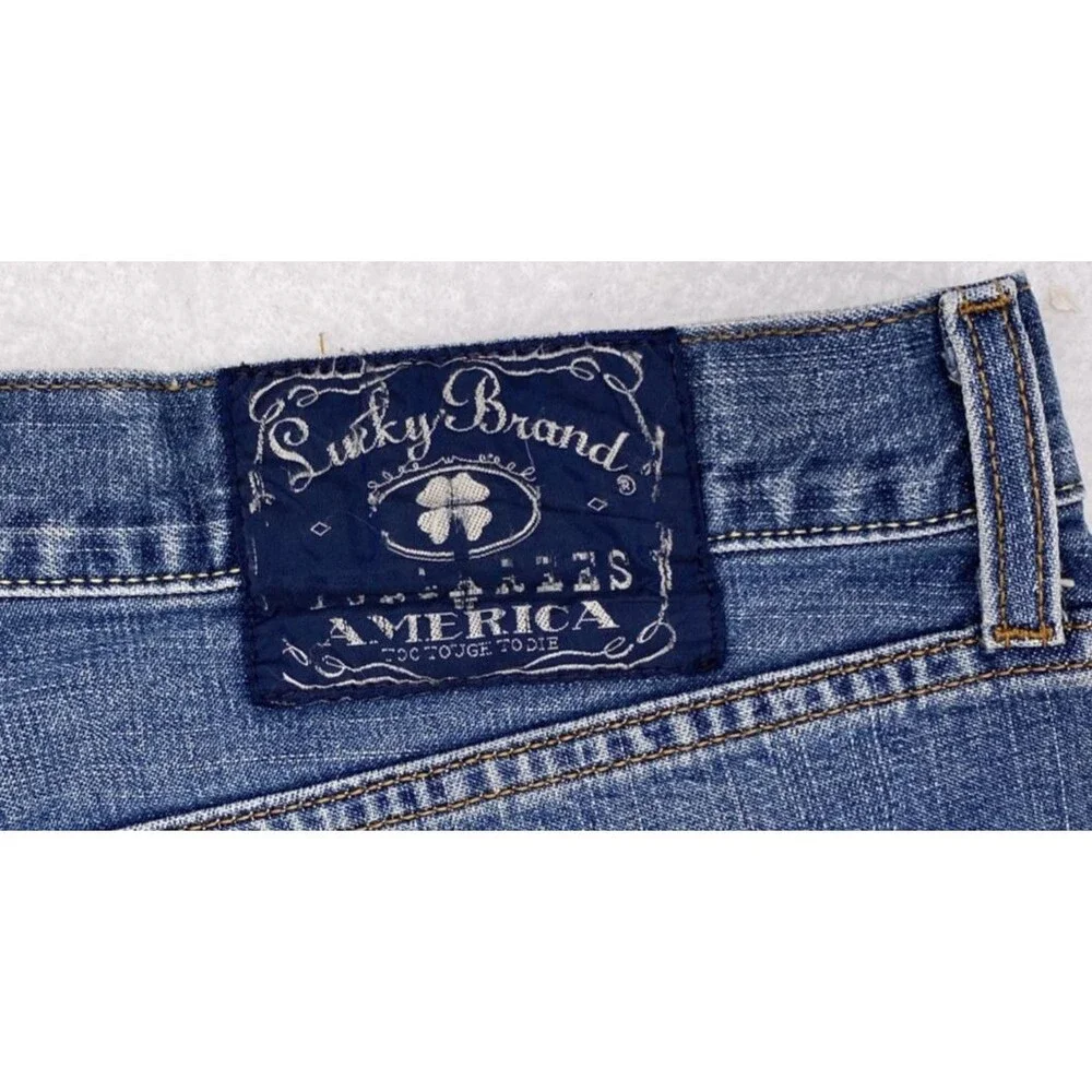 Lucky Brand Dungarees 36x28 Rivington Loose Fit Blue Jeans Vintage Made in Mexic